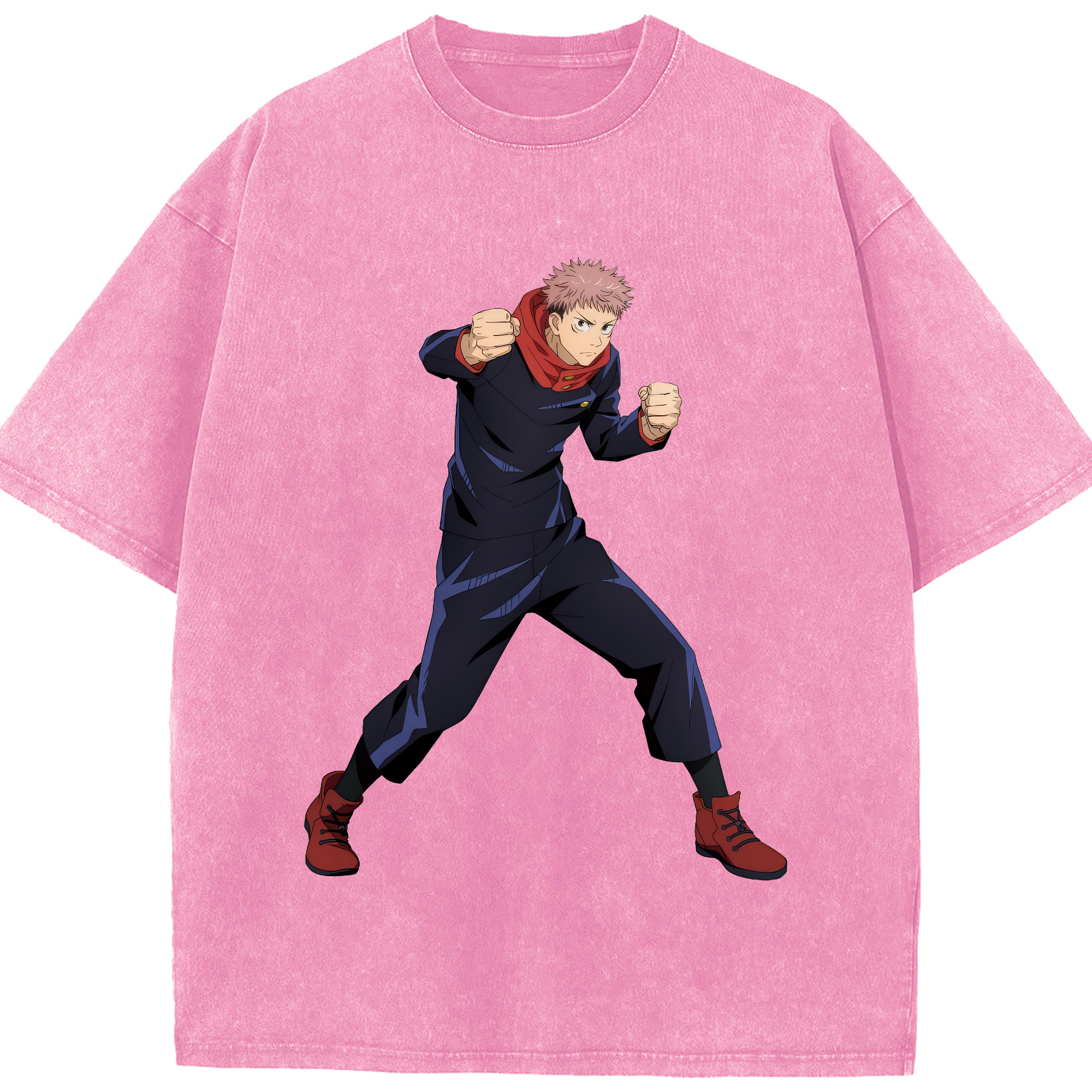 （画像用） 呪術廻戦 Jujutsu Kaisen 綿100% ヴィンテージ風 半袖Tシャツ（フロントプリント）